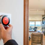 A smart home thermostat with internet wireless technology: Enhancing HVAC efficiency.